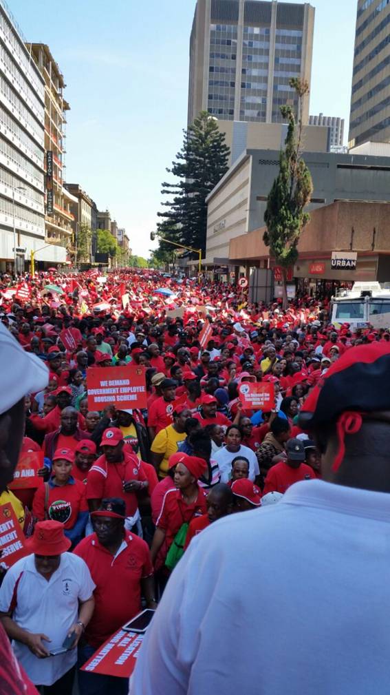 Wftu South Africa Public Service Workers March To Treasury And Dpsa