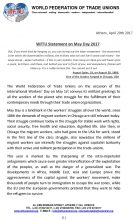 2017 04 20 WFTU Statement On May Day 2017 (En)