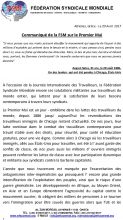 2017 04 20 Communiqué De La FSM Sur Le Premier Mai (Fr)